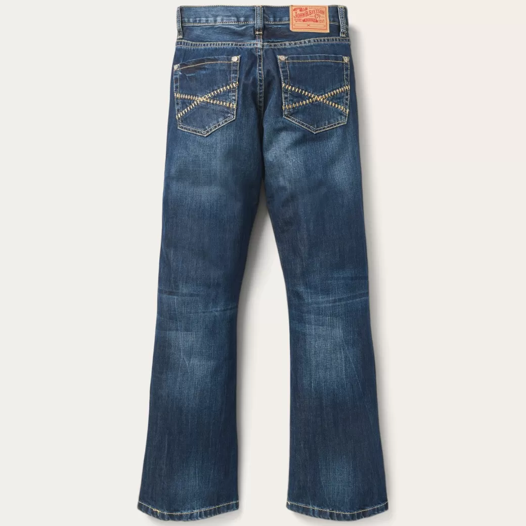 1014 Fit Semi-Destructed Wash Jeans | Stetson New