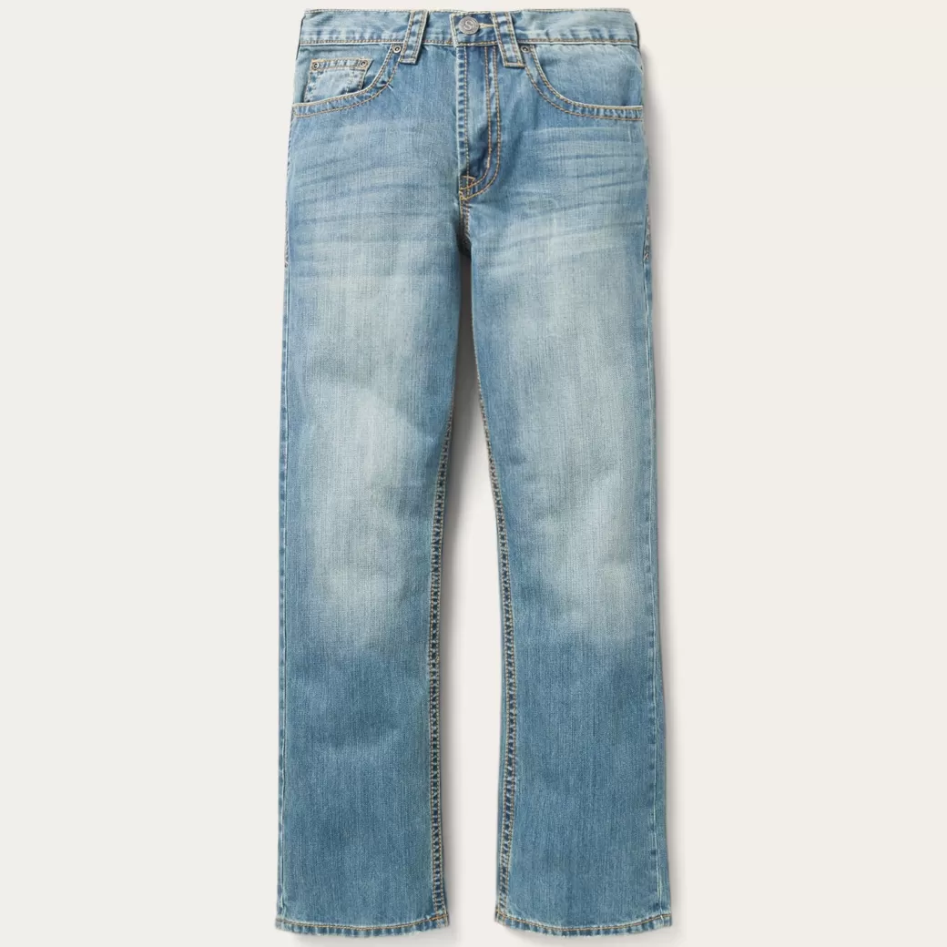 1520 Fit Light Wash Jeans With Tacking | Stetson Cheap