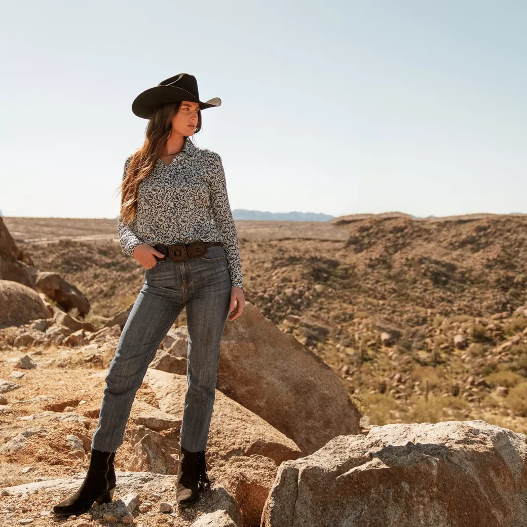 915 High Rise Straight Fit Crop Jeans | Stetson Best Sale