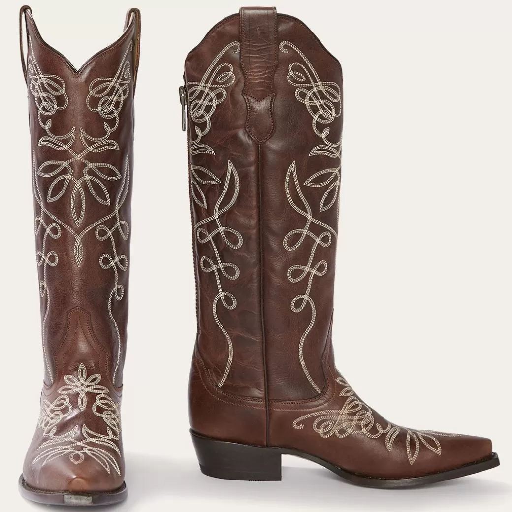 Adeline Burnished Back Zip Cowboy Boot | Stetson Store