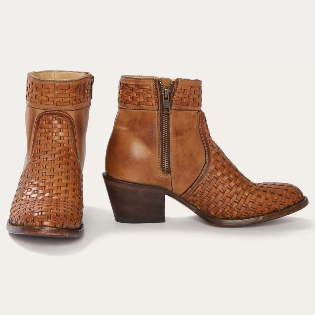 Basketweave Side Zip Ankle Boot | Stetson Hot