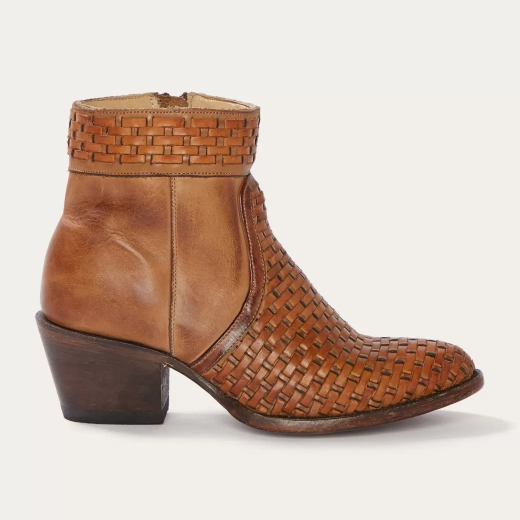 Basketweave Side Zip Ankle Boot | Stetson Hot