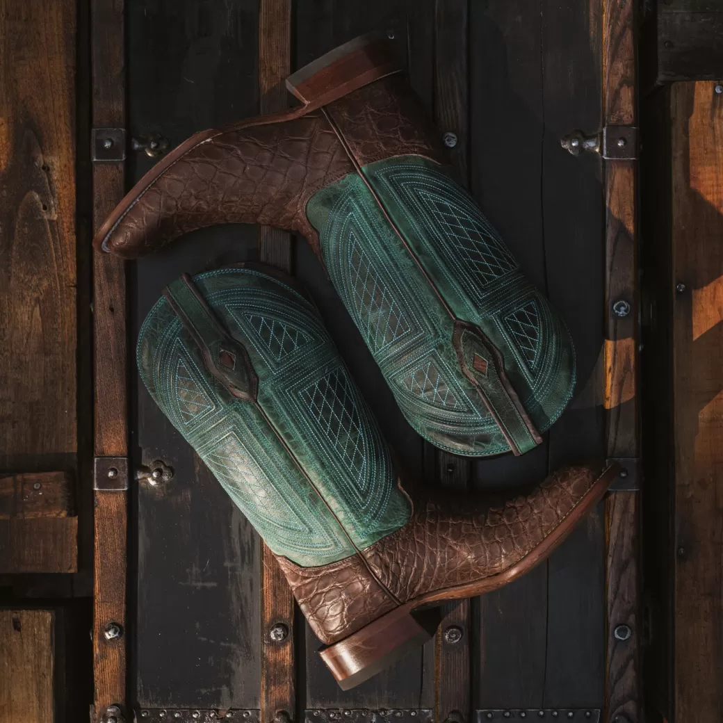 Big Horn Tobacco Alligator Cowboy Boot | Stetson Sale