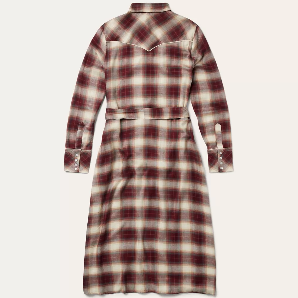 Black Cherry Plaid Shirt Dress | Stetson Sale