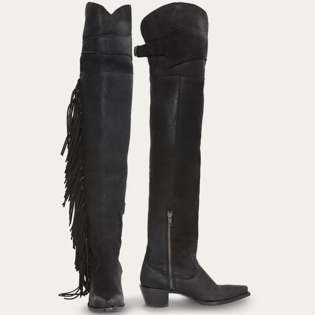 Fringe Over-The-Knee Leather Boot | Stetson Cheap