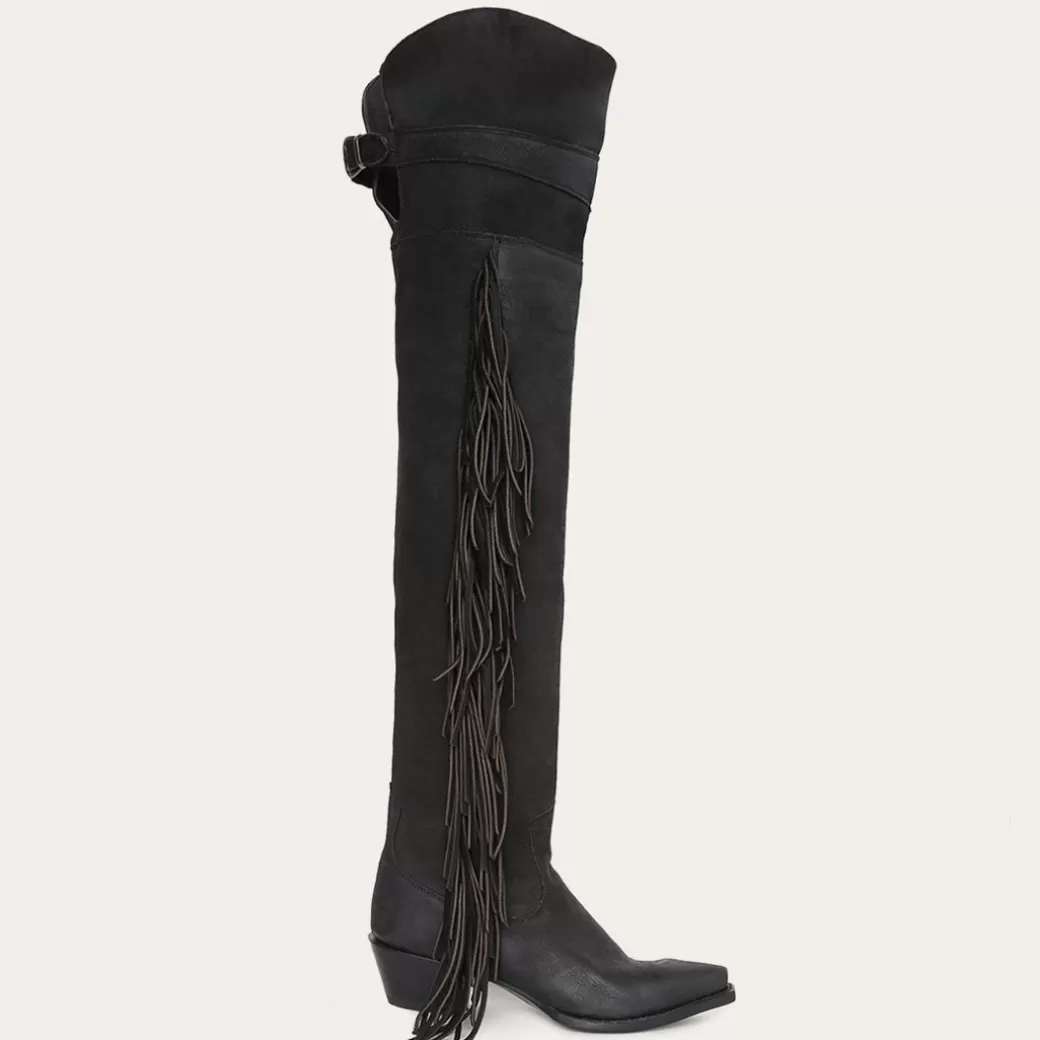 Fringe Over-The-Knee Leather Boot | Stetson Cheap