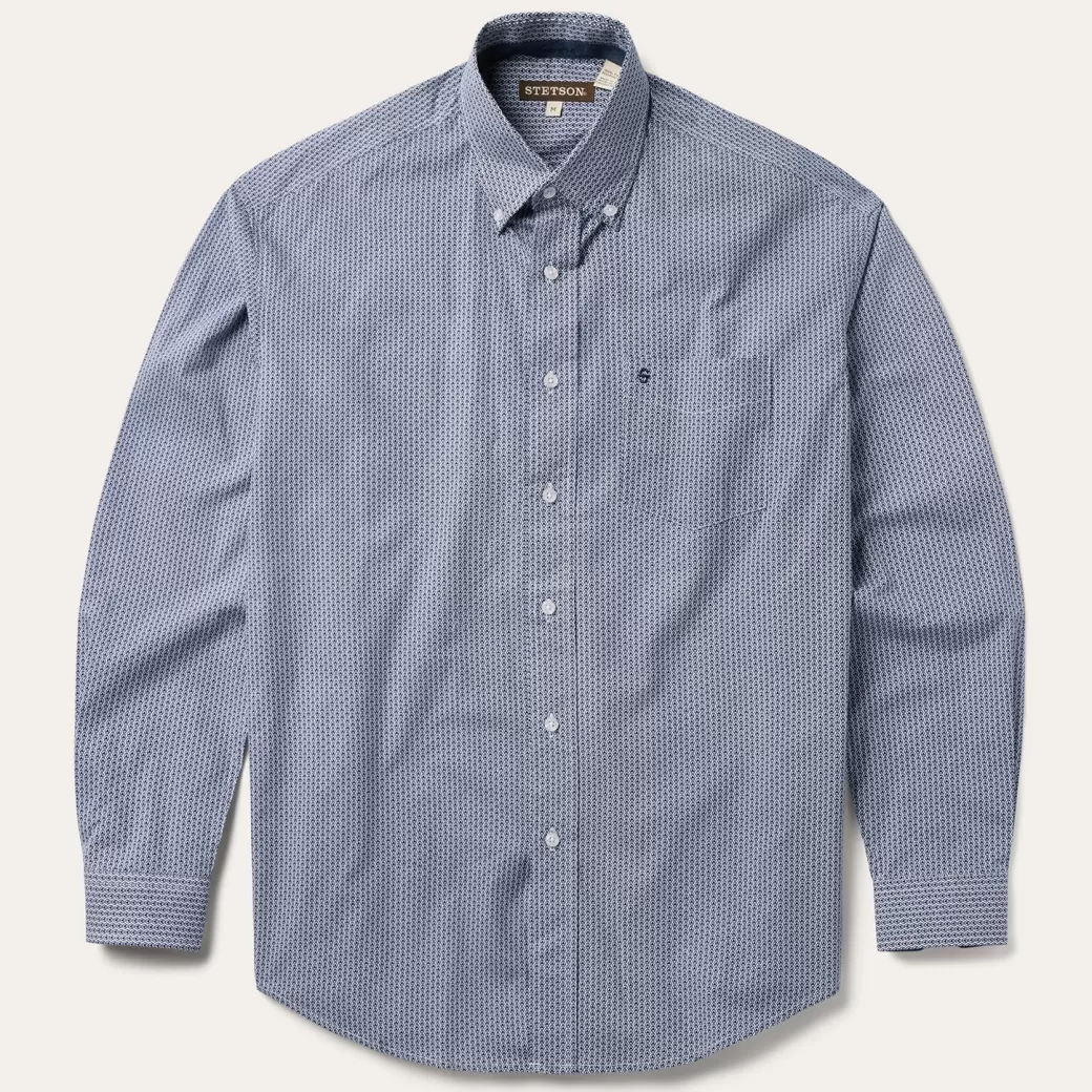 Deco Geo Print Button Front Shirt | Stetson Store