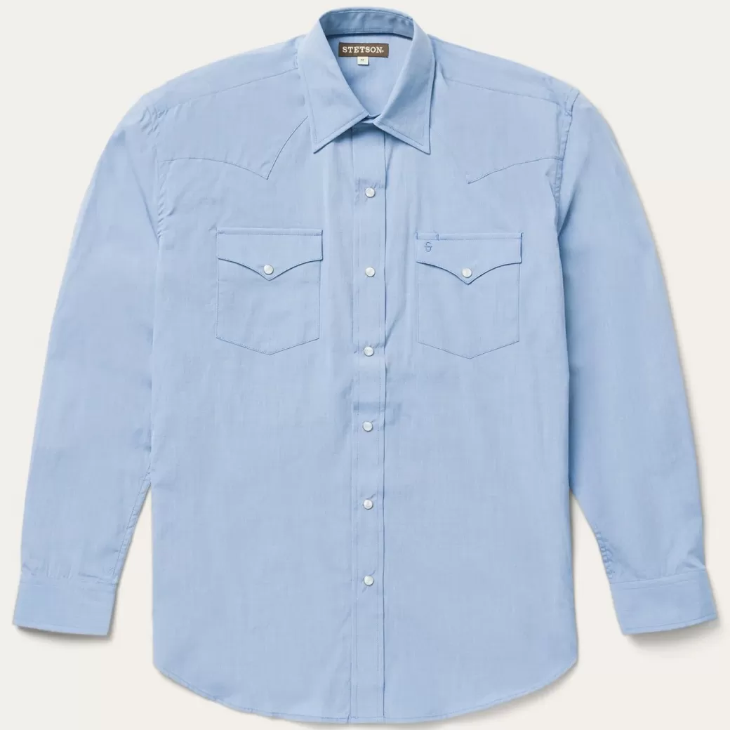 End On End Solid Shirt | Stetson Outlet