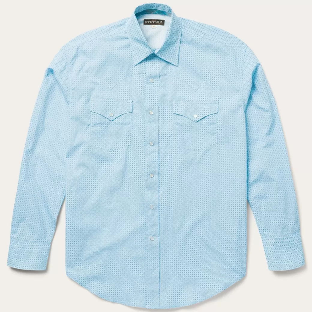 Lattice Print Western Shirt | Stetson Fashion