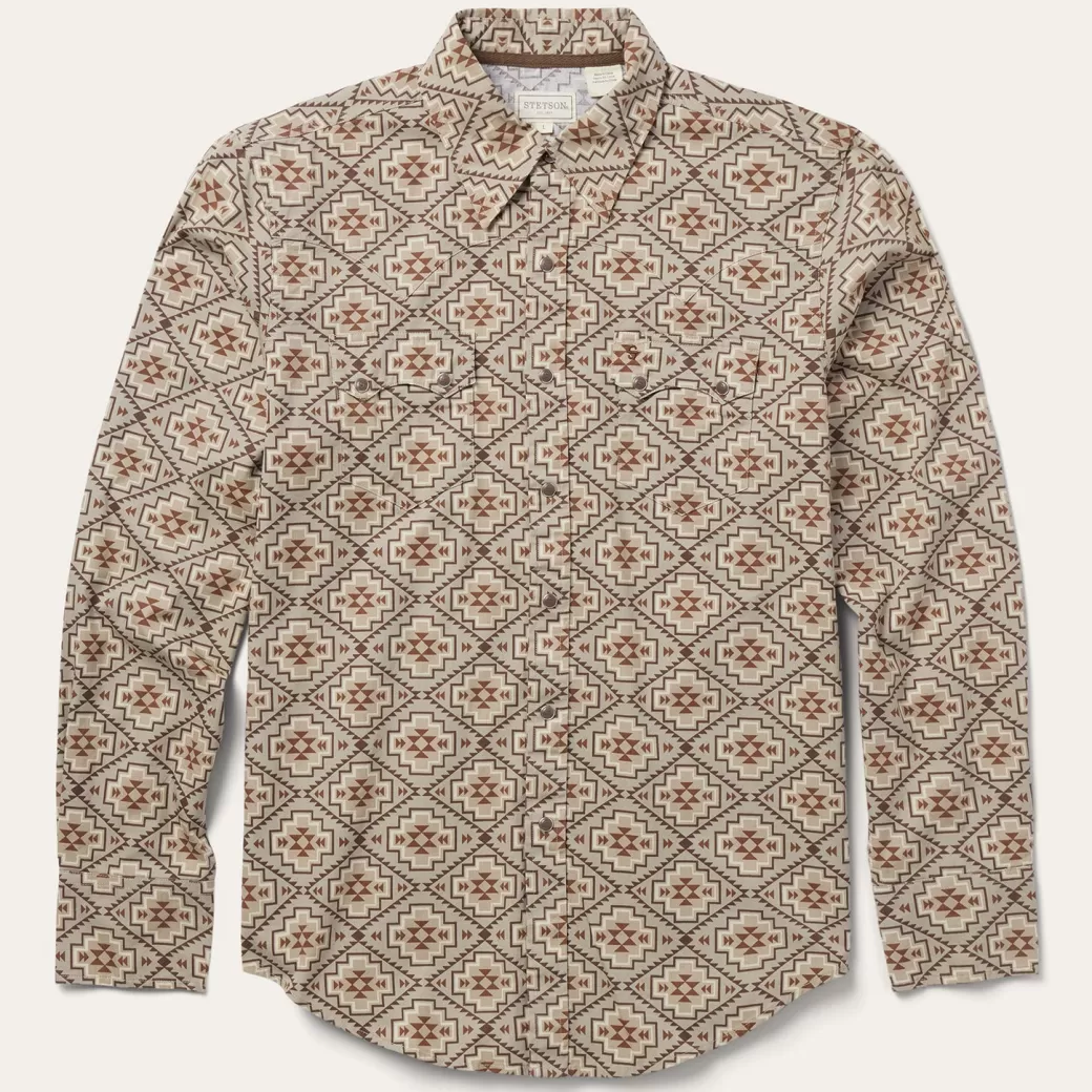 Aztec Poplin Western Shirt | Stetson Sale