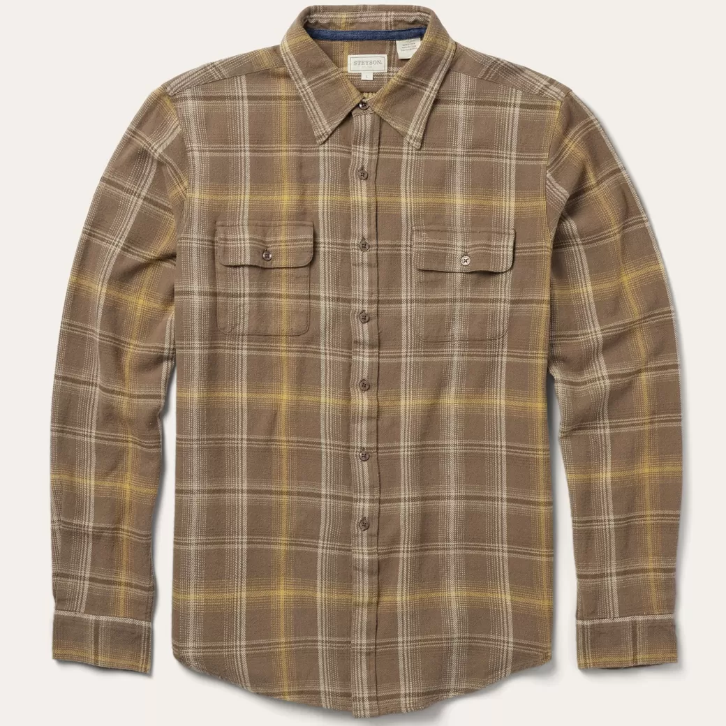 Flannel Button-Front Shirt | Stetson Cheap