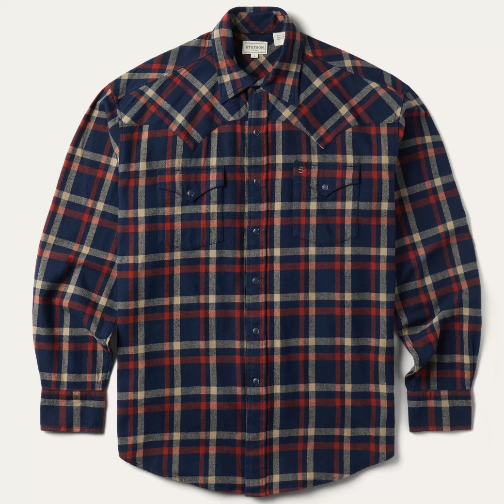 Brushed Twill Plaid Shirt | Stetson Sale