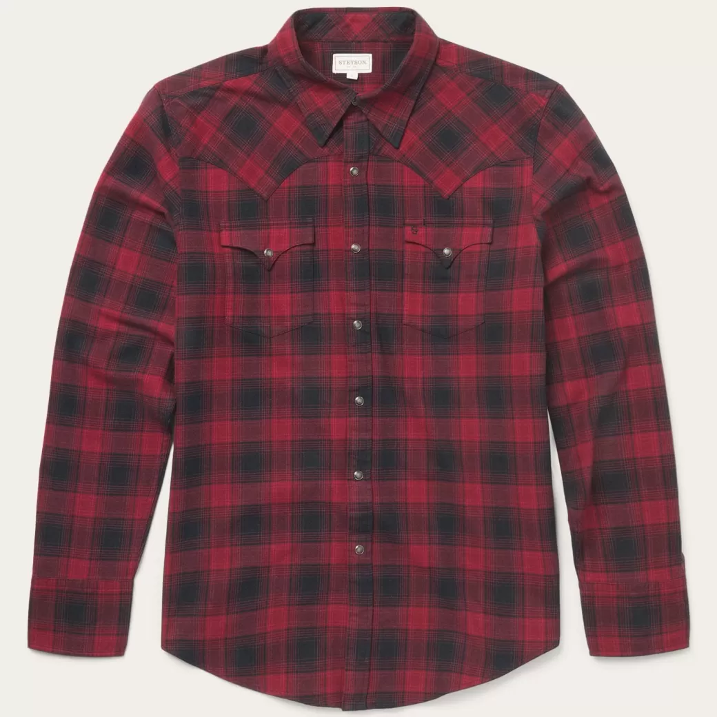 Brushed Twill Plaid Shirt | Stetson Hot