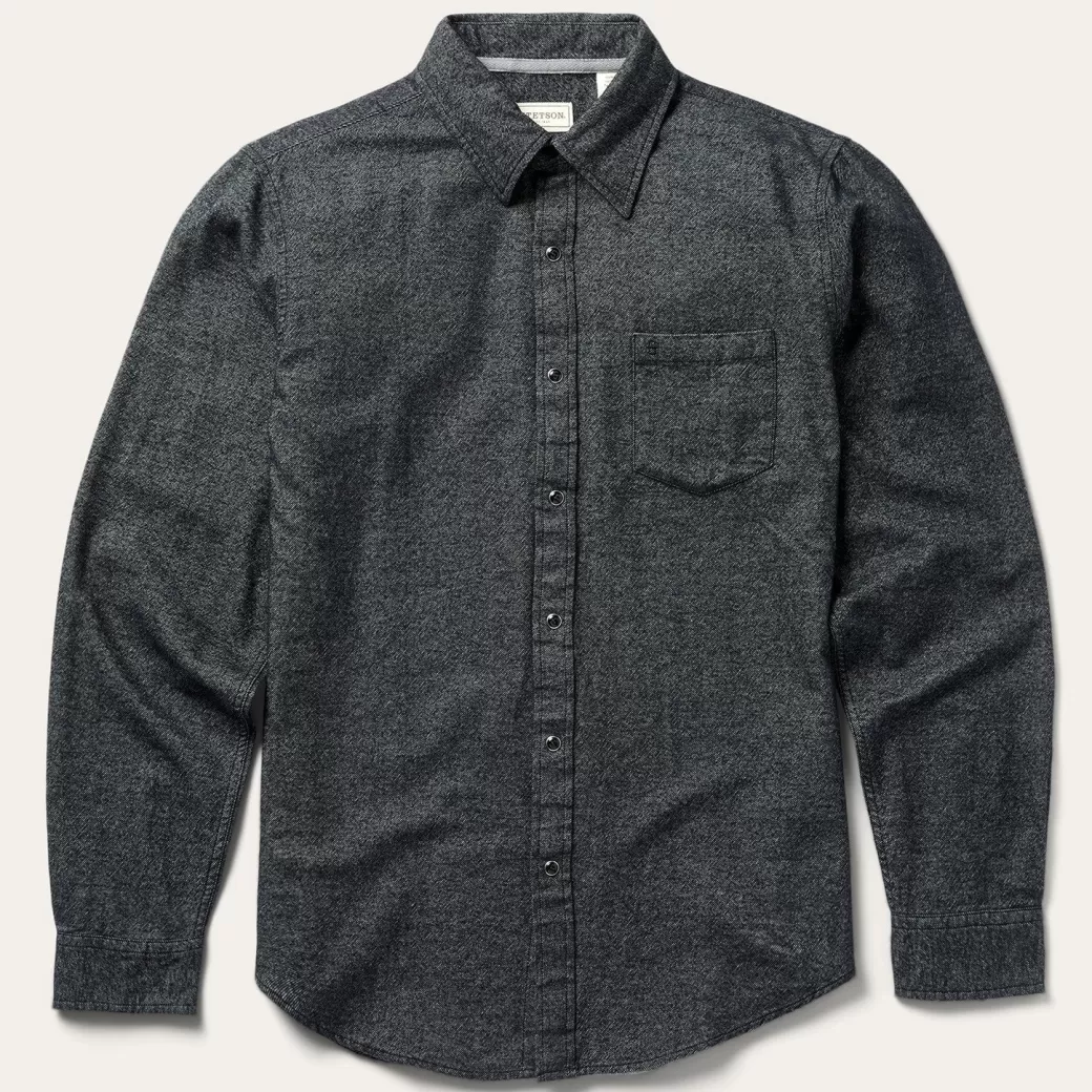 Brushed Twill Western Shirt | Stetson Cheap