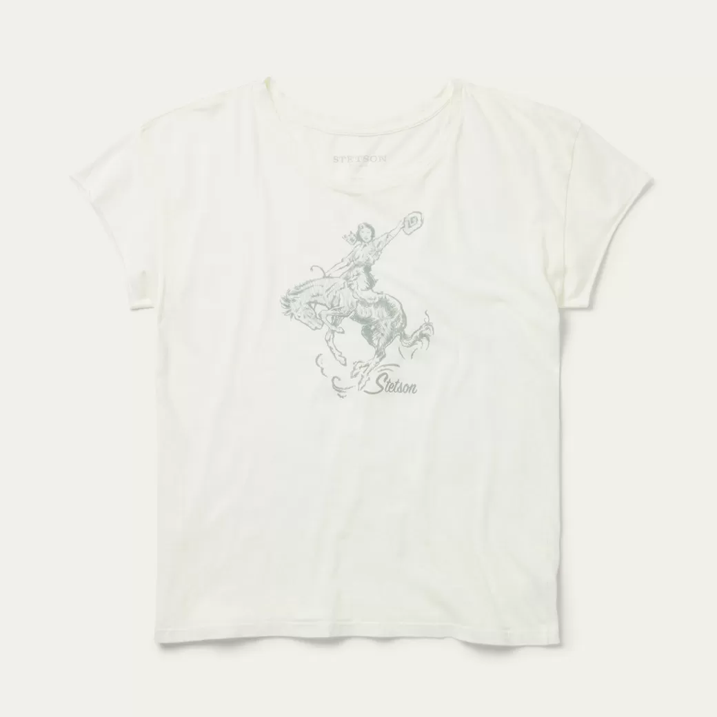 Bucking Cowgirl Graphic Tee | Stetson Cheap