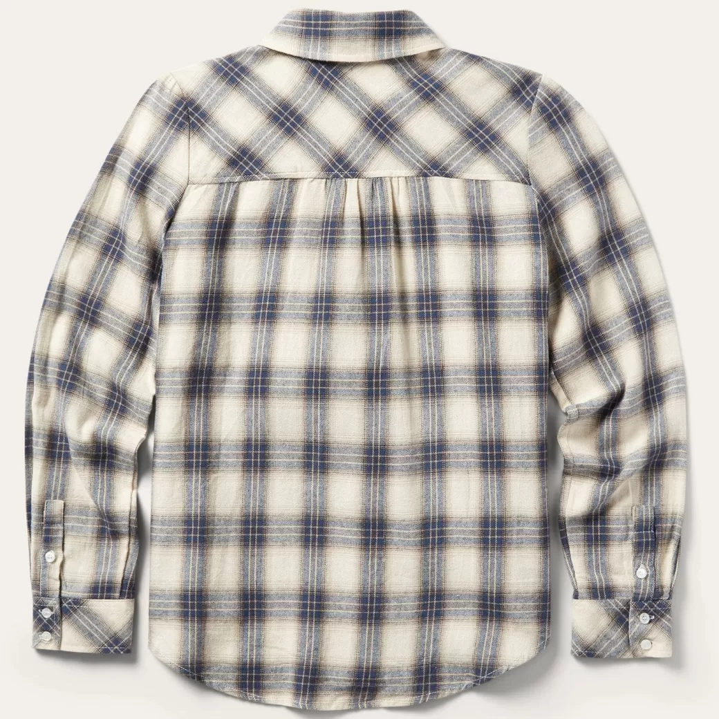 Classic Western Flannel Shirt in White | Stetson Flash Sale