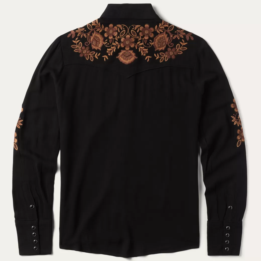 Crepe Western Blouse | Stetson Outlet