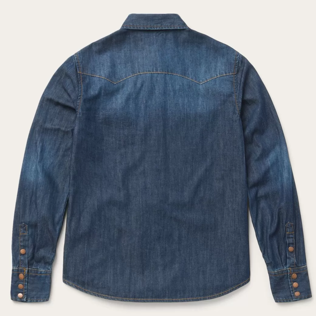 Dark Denim Snap Front Shirt | Stetson Store