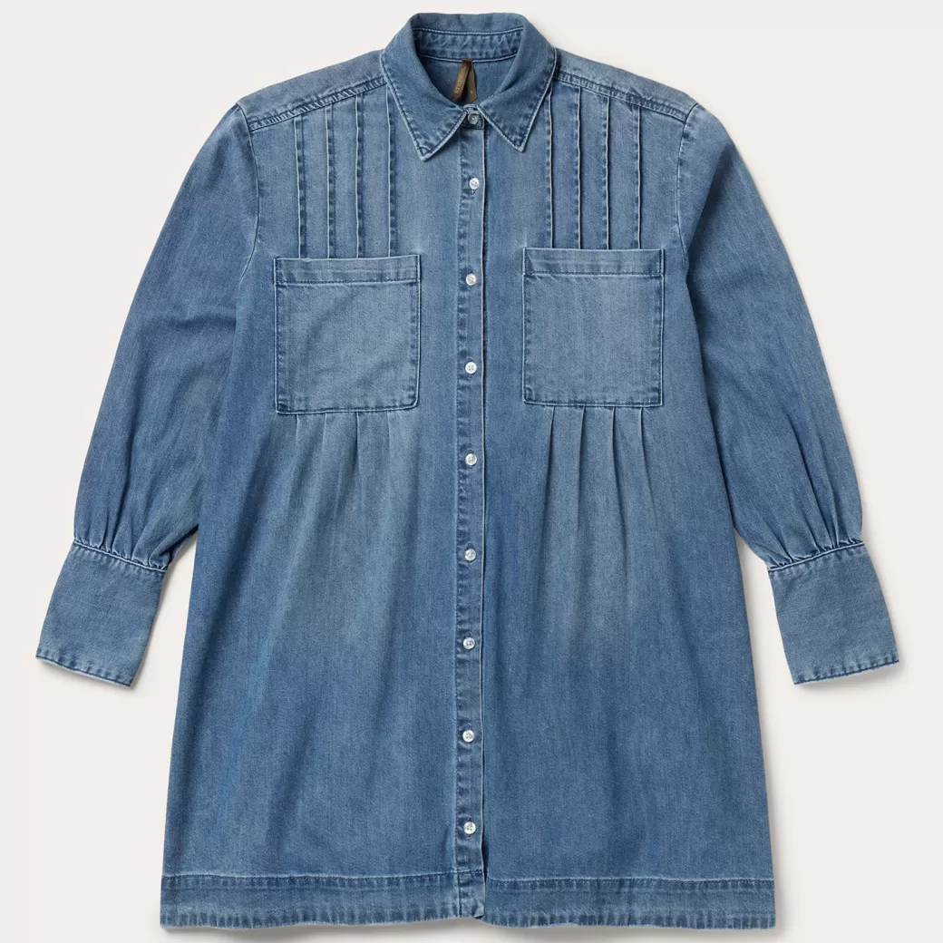 Denim Button Front Shirt Dress | Stetson Hot