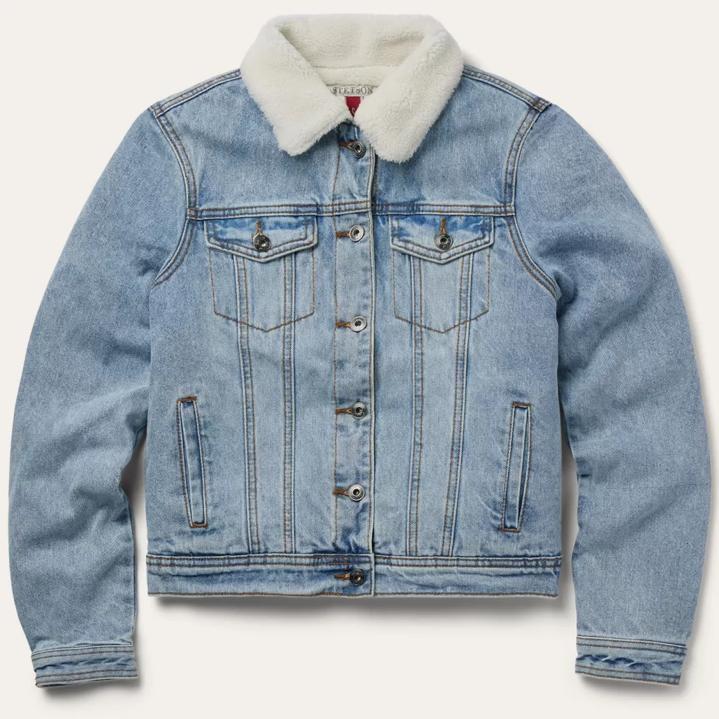 Denim Sherpa Lined Jacket | Stetson Best Sale