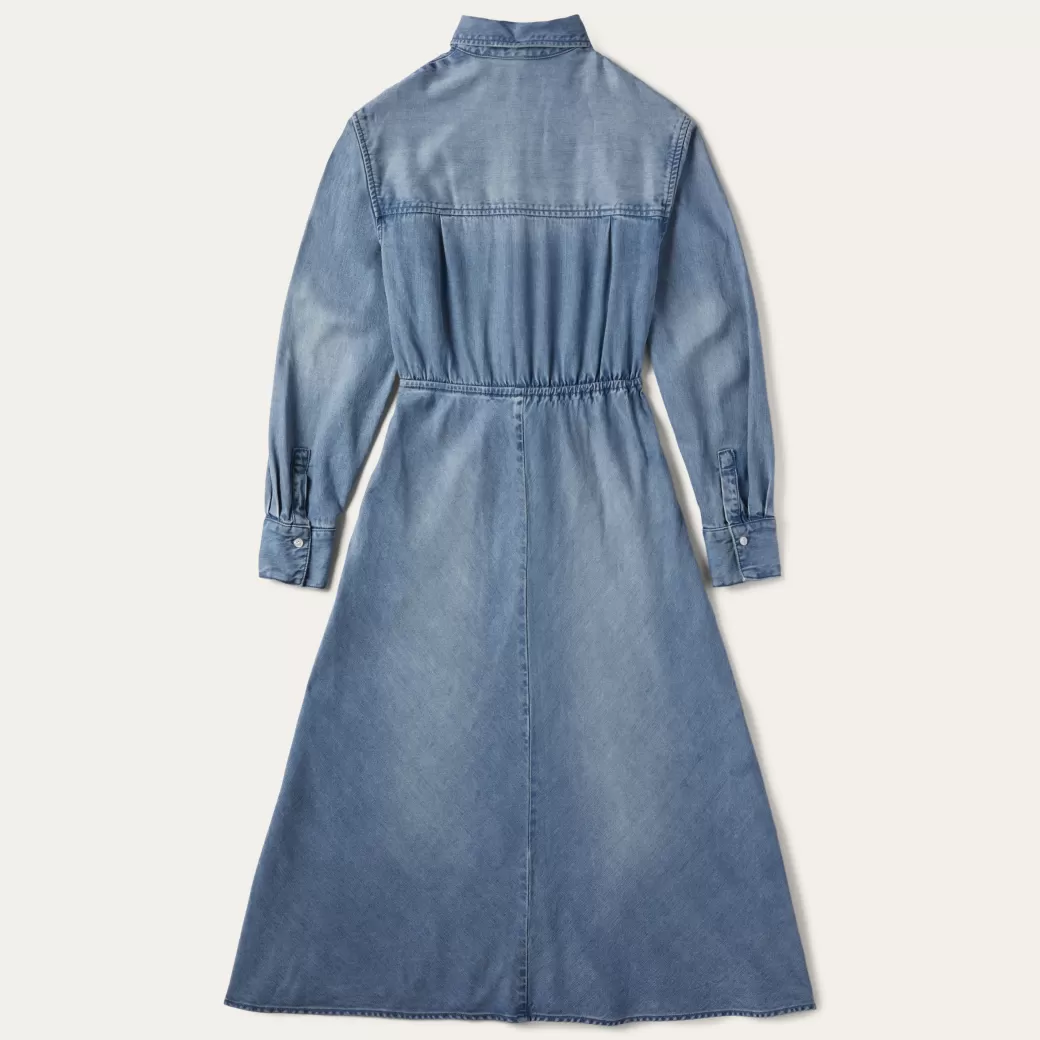 Denim Tencel Tie-Front Dress | Stetson Online