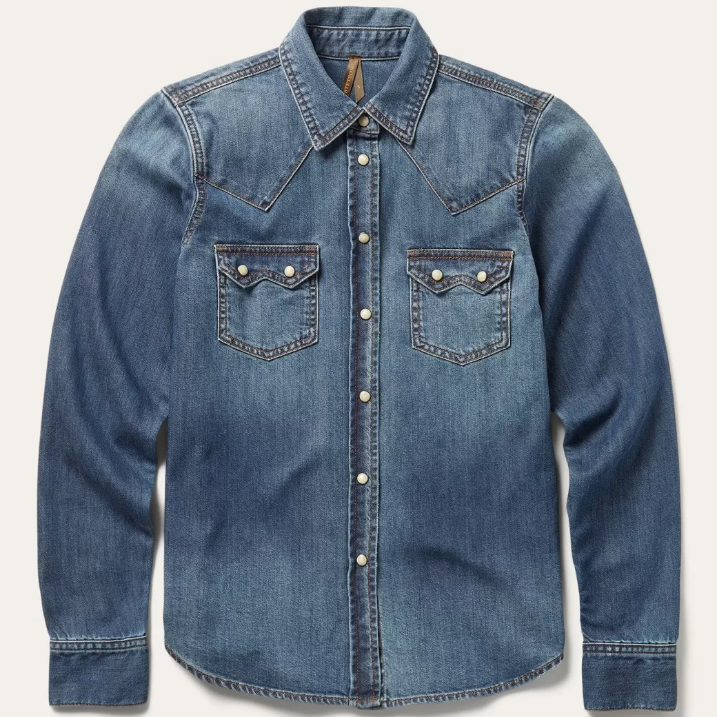 Distressed Denim Shirt | Stetson Sale