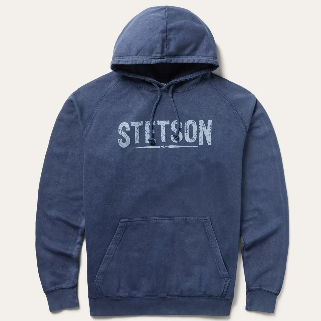 Distressed Logo Hooded Sweatshirt | Stetson Online