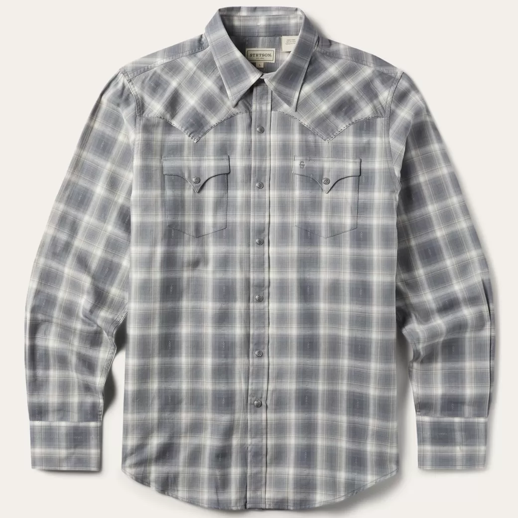 Dobby Twill Plaid Shirt | Stetson Flash Sale