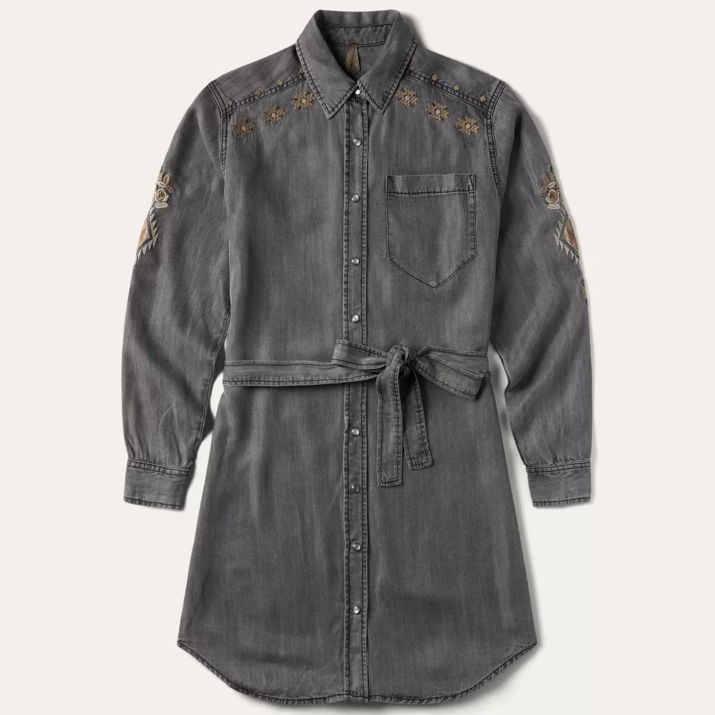 Embroidered Snap Front Shirt Dress | Stetson Outlet