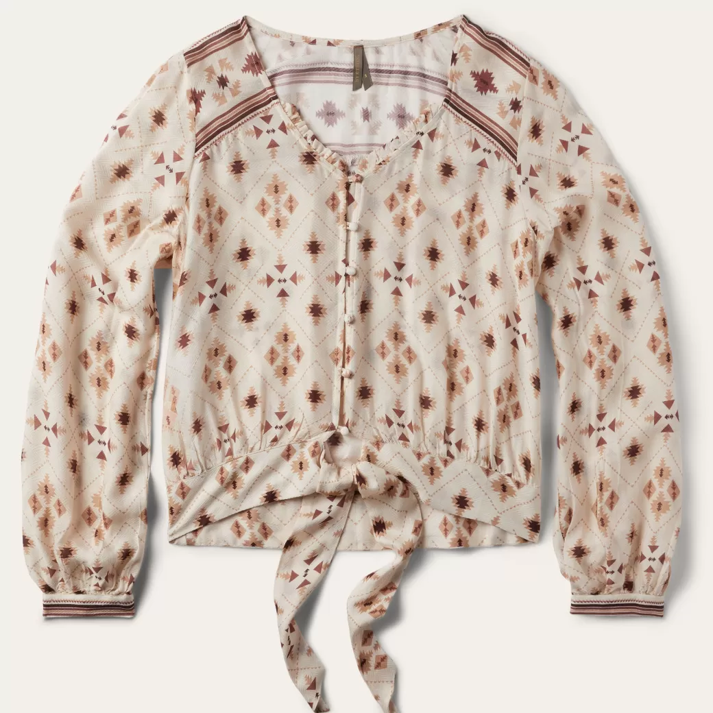 Gaucho Print Herringbone Blouse | Stetson Cheap