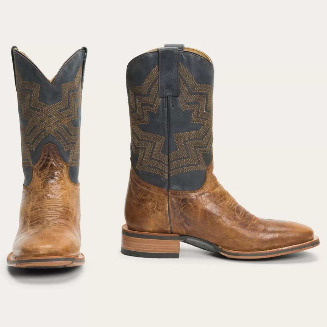 Goddard Burnished Blue   Leather Boot | Stetson Best