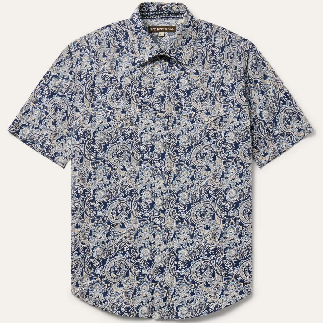 Greenspring Paisley Short Sleeve Western Shirt | Stetson Flash Sale