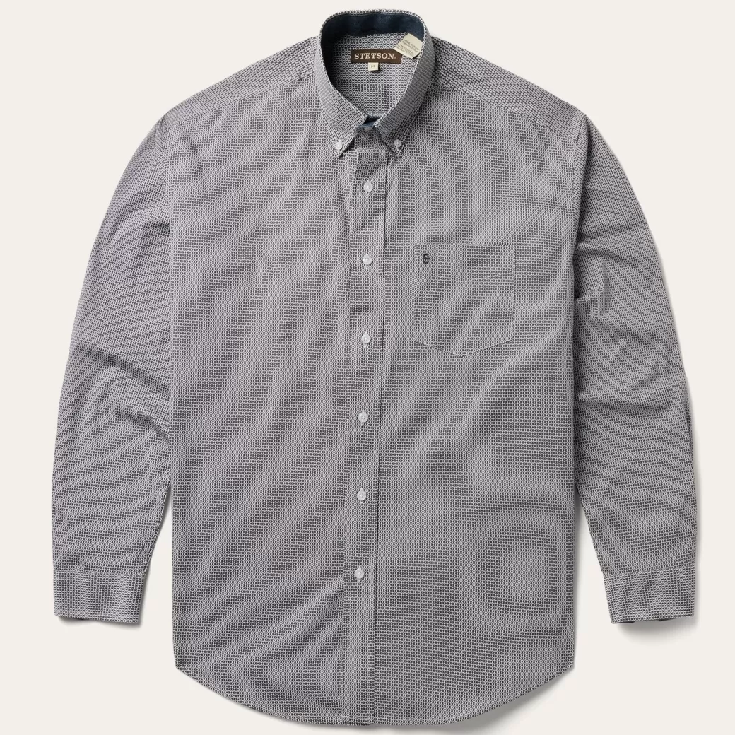 Geo Print Button Front Shirt | Stetson Fashion