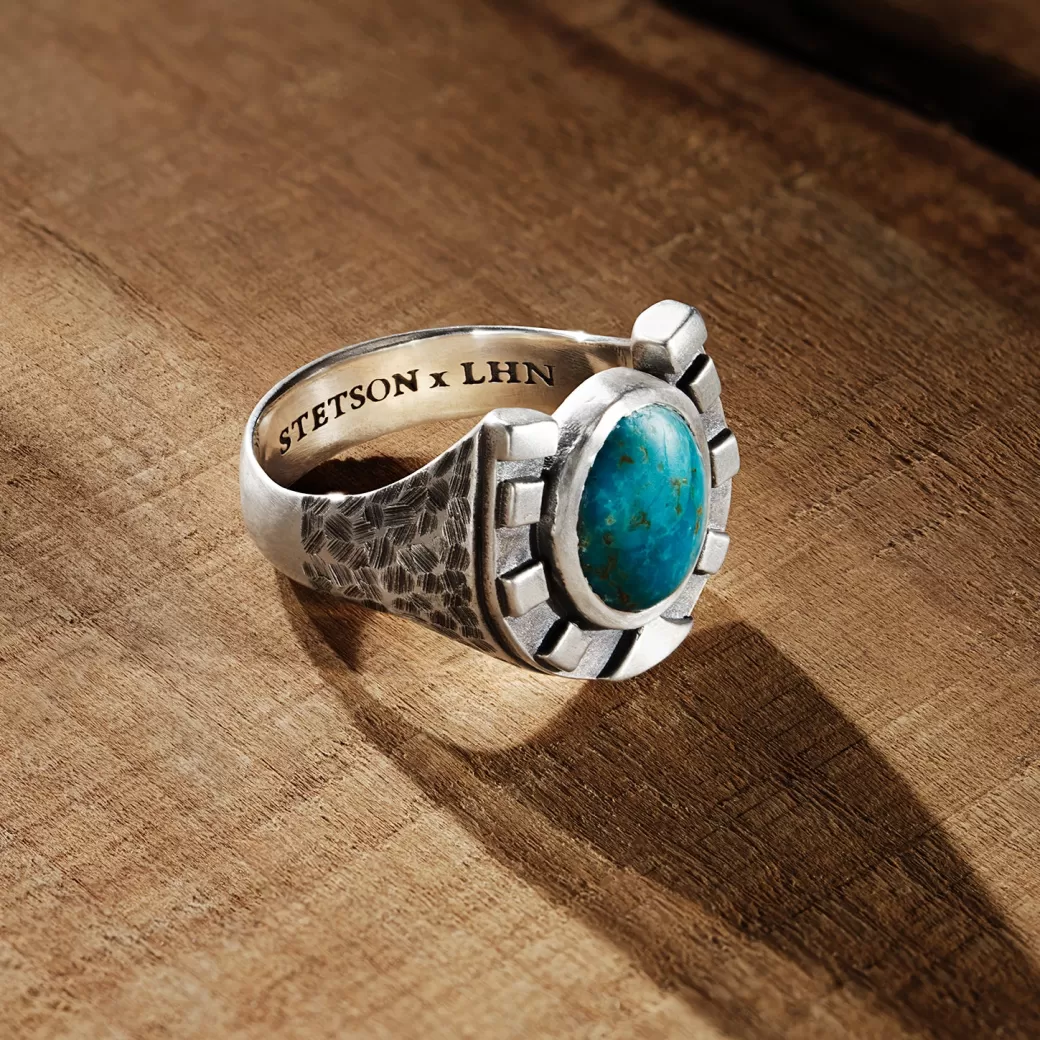 Horseshoe Ring with Turquoise | Stetson Fashion