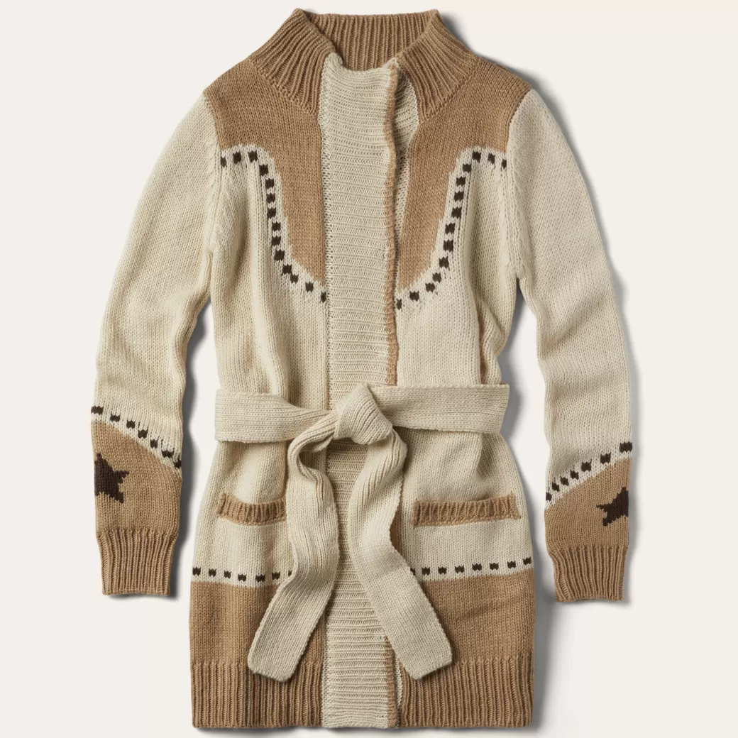 Horseshoe  Star Belted Cardigan | Stetson Cheap