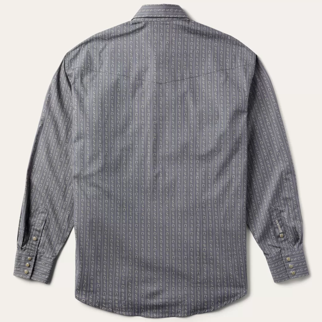 Horseshoe Stripe Print Shirt | Stetson Fashion