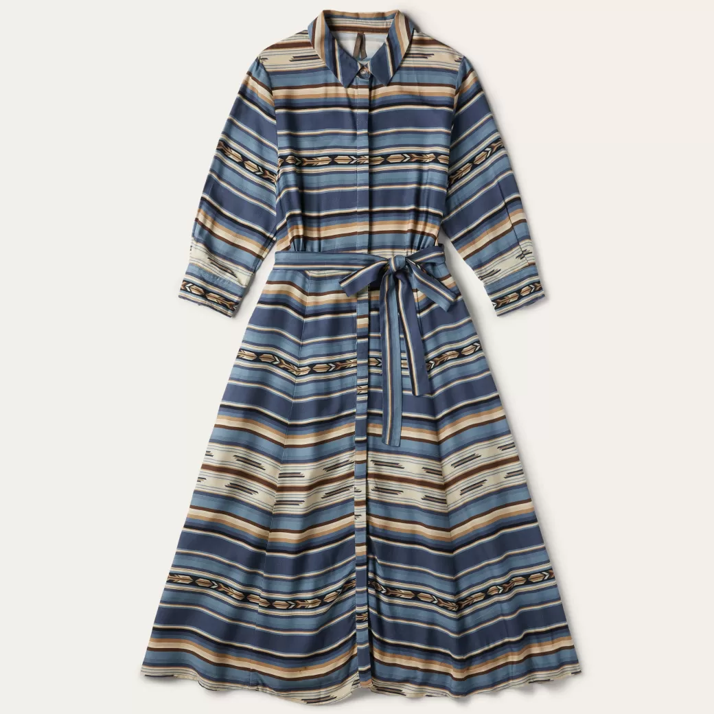 Indigo Serape Print Dress | Stetson Cheap