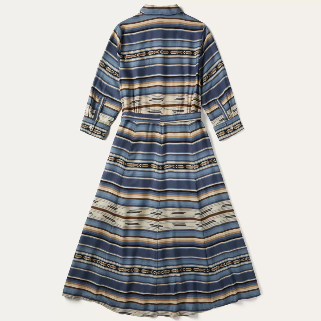 Indigo Serape Print Dress | Stetson Cheap