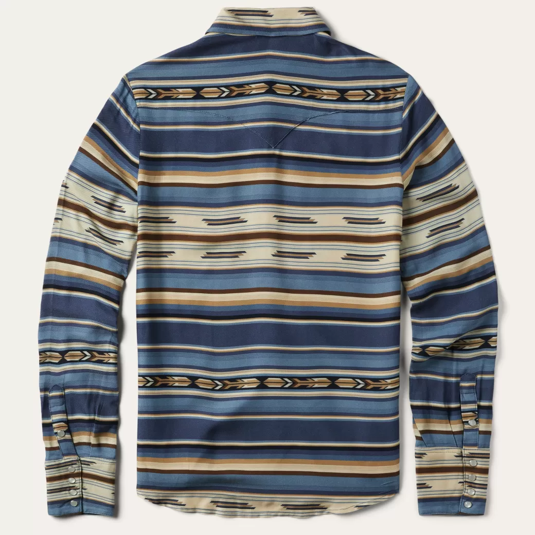 Indigo Serape Print Shirt | Stetson Cheap