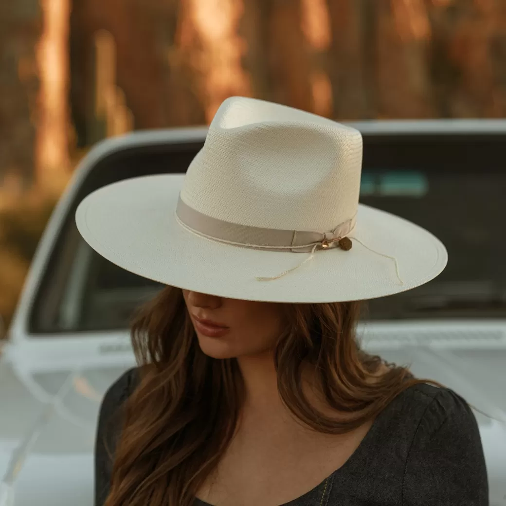 JW Marshall Straw Flat Brim Hat | Stetson Outlet