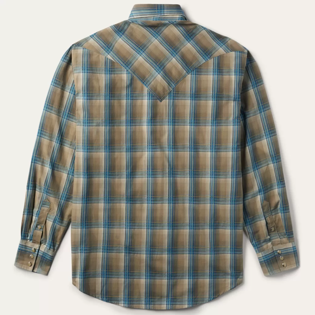 Khaki Ombre Plaid Shirt | Stetson Cheap