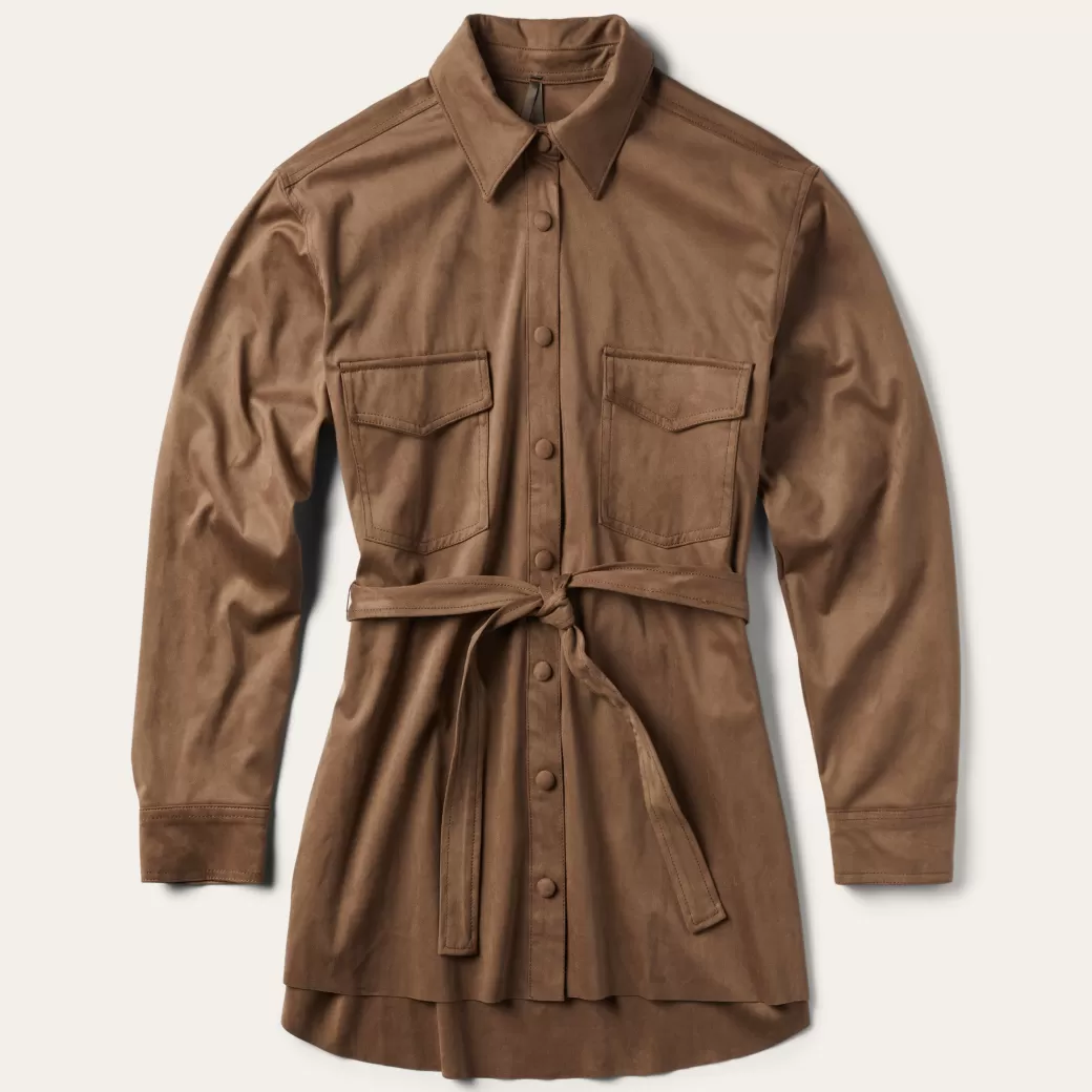 Khaki Suede Western Shirt | Stetson Best