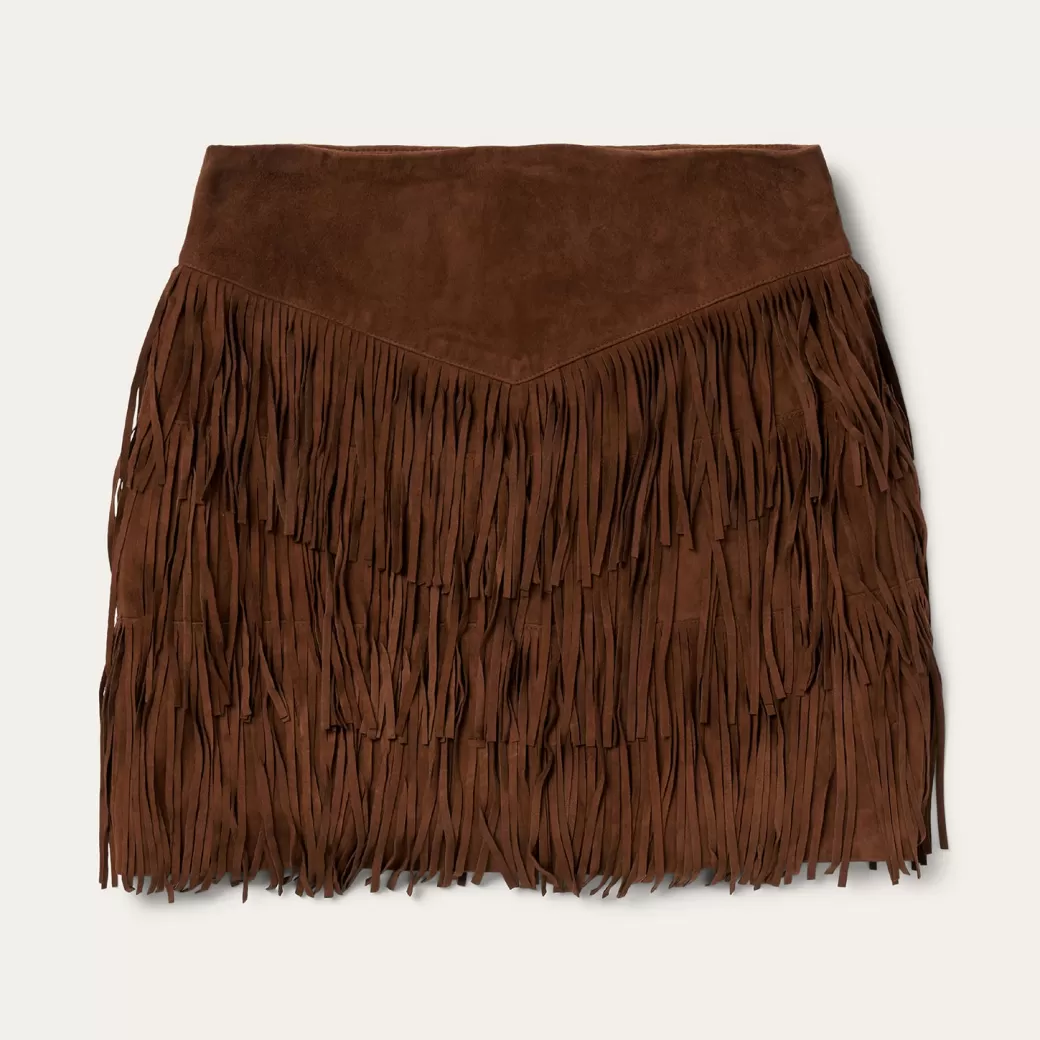 Lamb Suede Fringe Mini Skirt | Stetson Hot