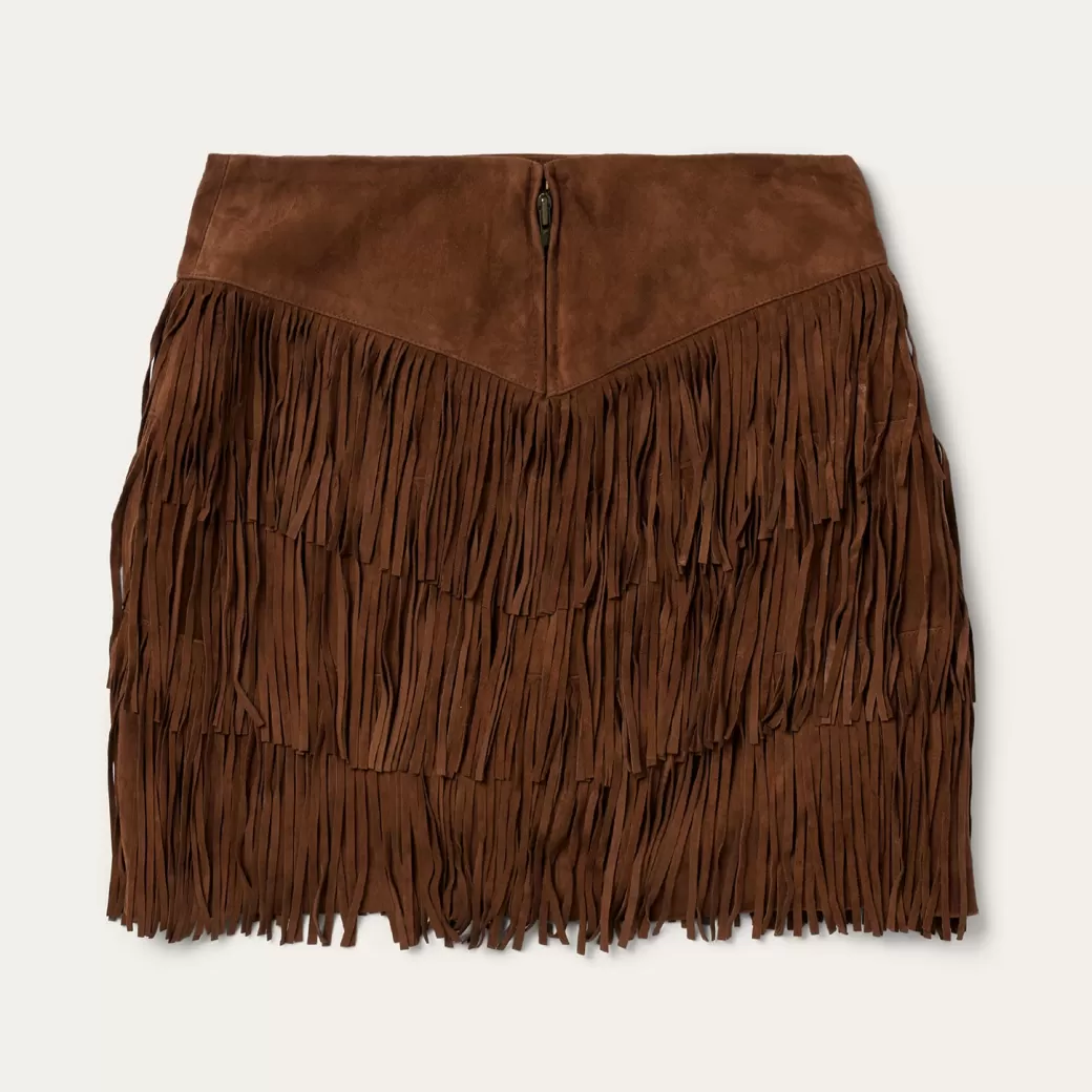 Lamb Suede Fringe Mini Skirt | Stetson Hot