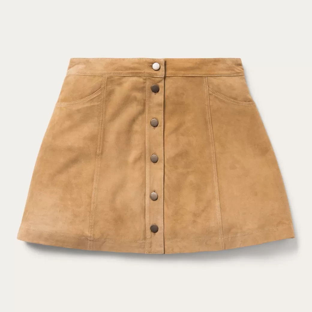 Lamb Suede Gored Skirt | Stetson Flash Sale