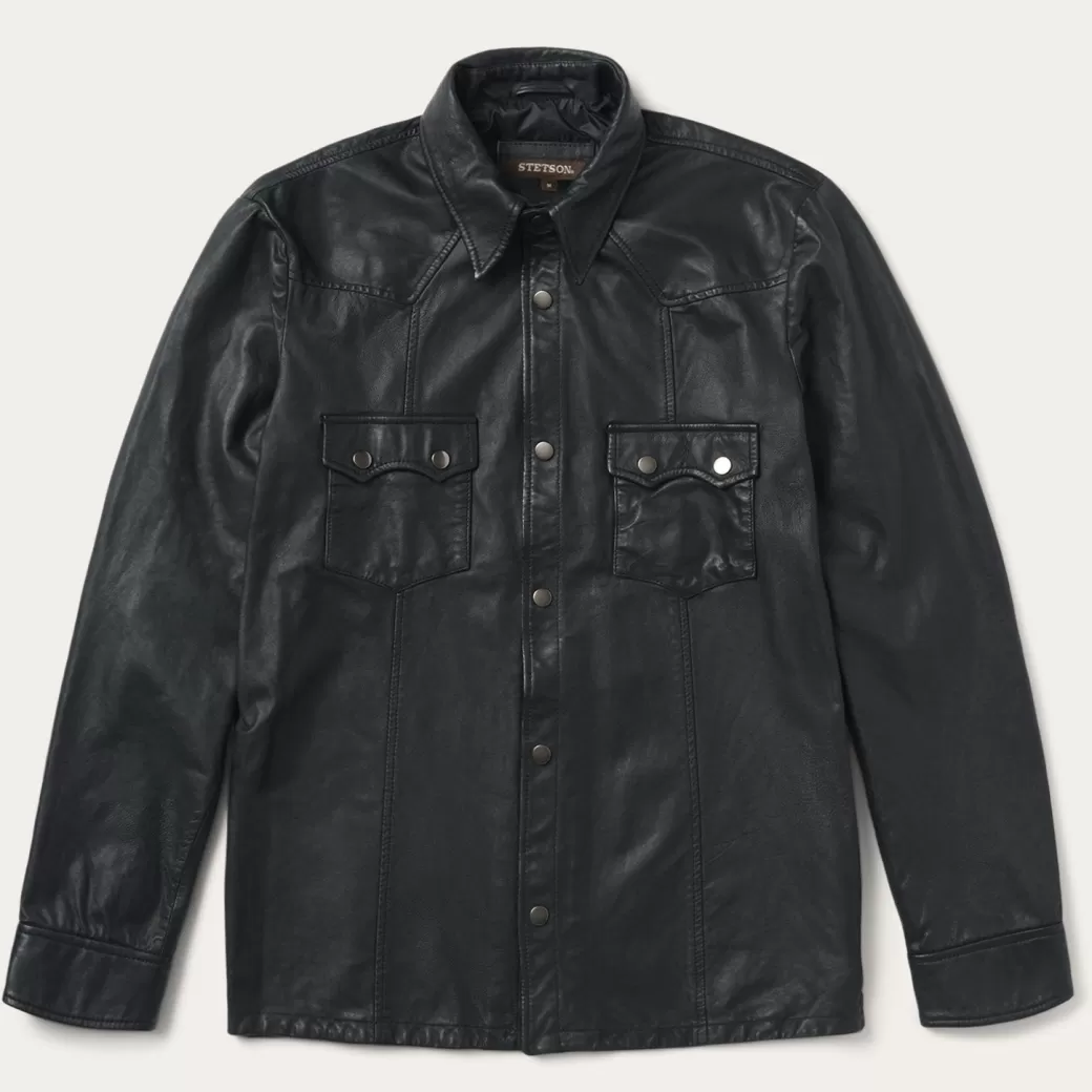 Leather Western Shirt Jacket | Stetson Store