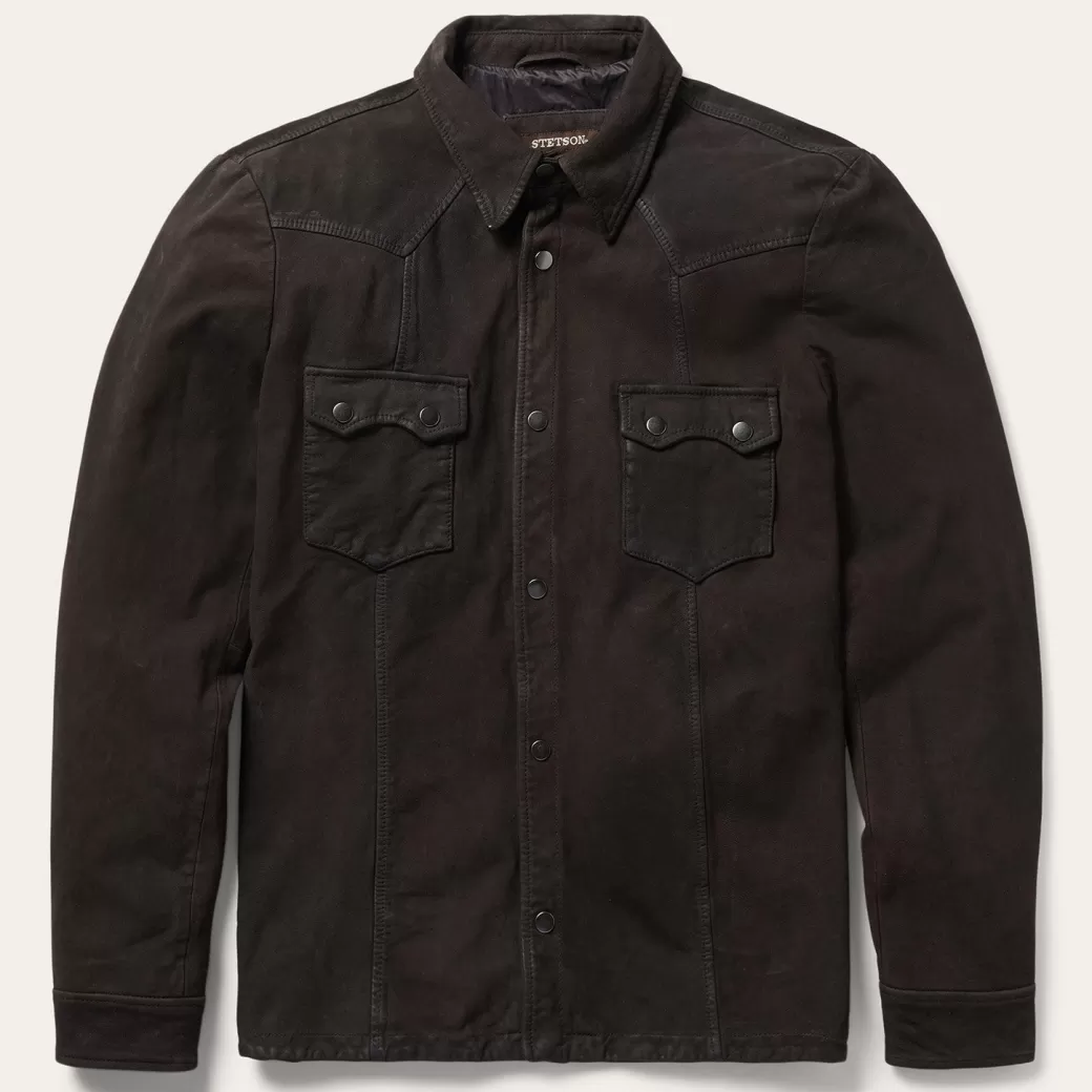 Leather Western Shirt Jacket | Stetson Store