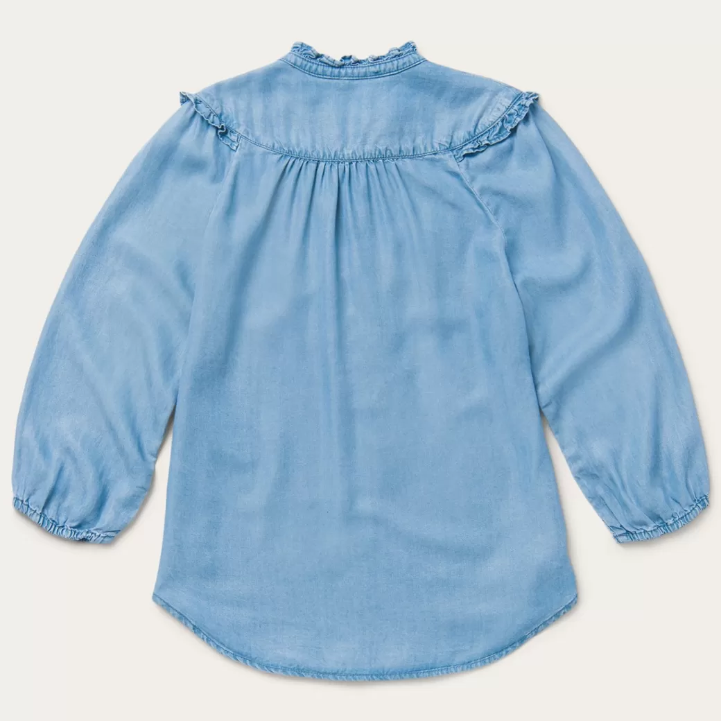 Lightweight Denim Peasant Blouse | Stetson Outlet