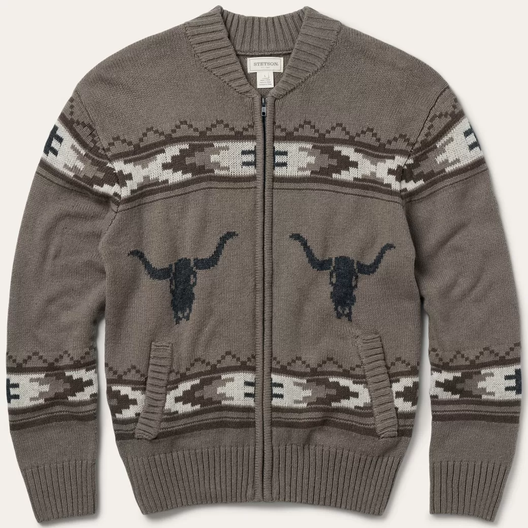 Longhorn Cardigan | Stetson Cheap