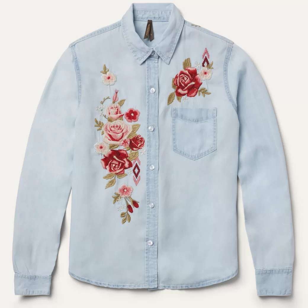 Long-Sleeved Embroidered Blouse | Stetson New